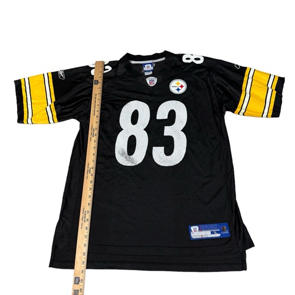 NFL Reebok Pittsburgh Steelers Jersey Mens Large Heath Miller #83 Vented Black - Picture 6 of 7
